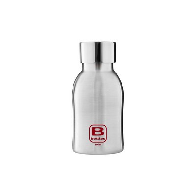 B Bottles Twin - Steel Brushed - 250 ml - Double wall thermal bottle in 18/10 stainless steel